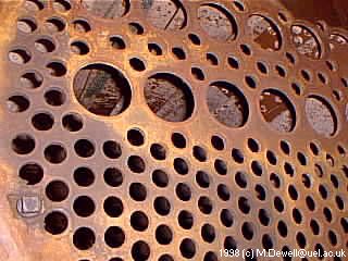 Boiler tube plate where I would cut out and weld back the tubes Boiler tube plate where I would cut out and weld back the tubes